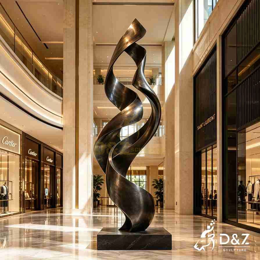 Large Bronze Abstract Modern Art Sculpture 1