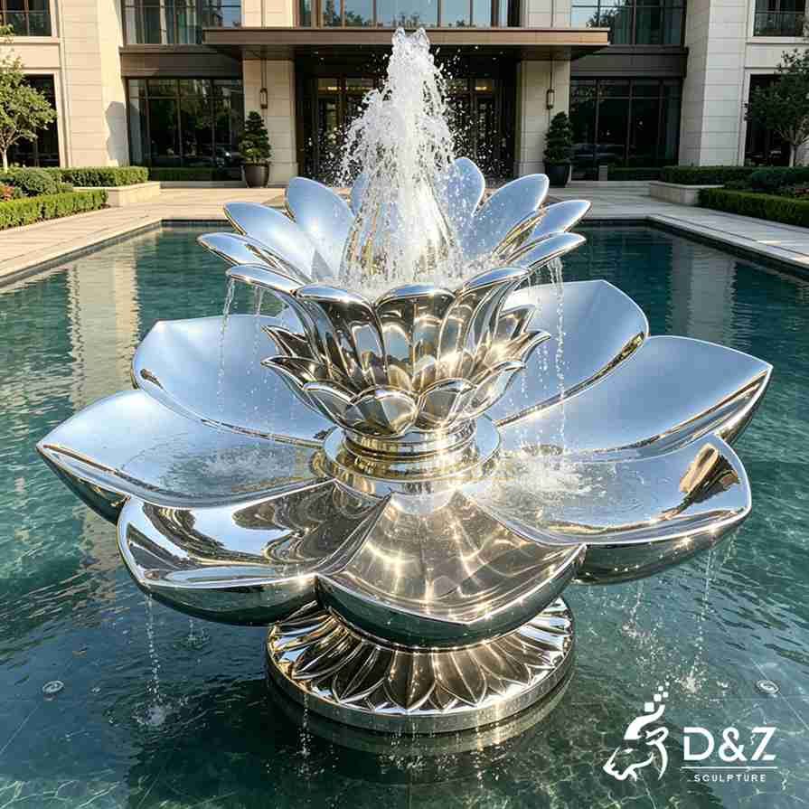 Metal Lotus Flower Fountain 2 Metal Lotus Flower Fountain 2