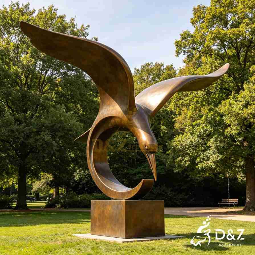 Bronze Abstract Bird Statue 1