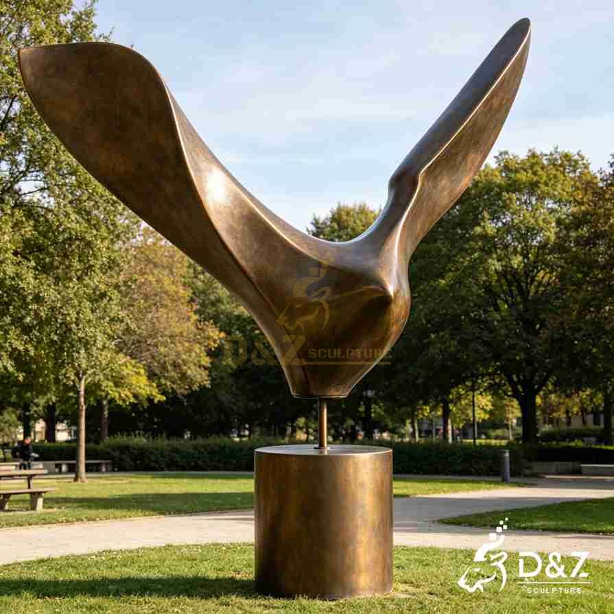Bronze Abstract Bird Statue 2