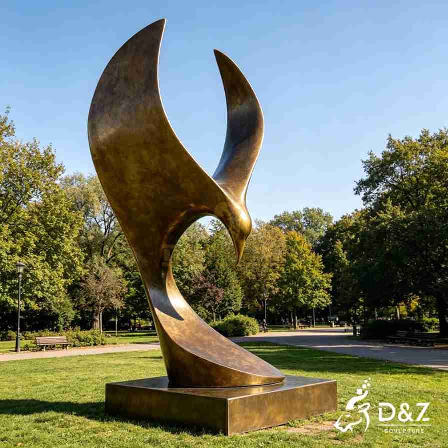 Bronze Abstract Bird Statue 5