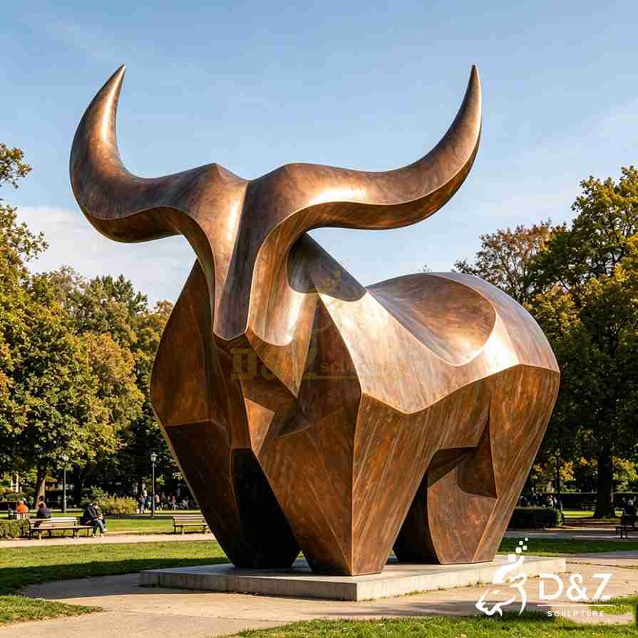 Bronze Abstract Bull Statue 2 Bronze Abstract Bull Statue 2