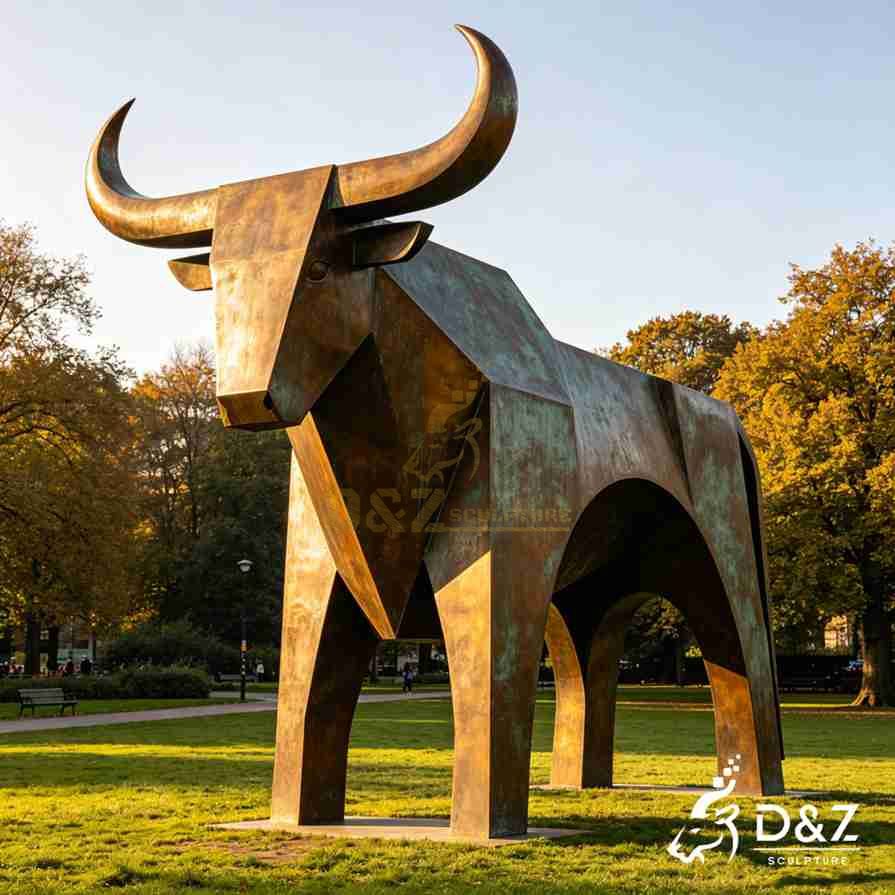 Bronze Abstract Bull Statue 4 Bronze Abstract Bull Statue 4