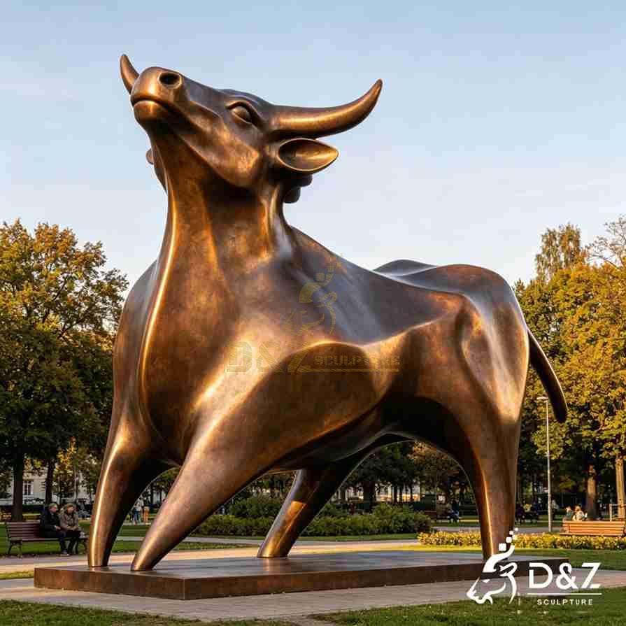 Bronze Abstract Bull Statue 5 Bronze Abstract Bull Statue 5