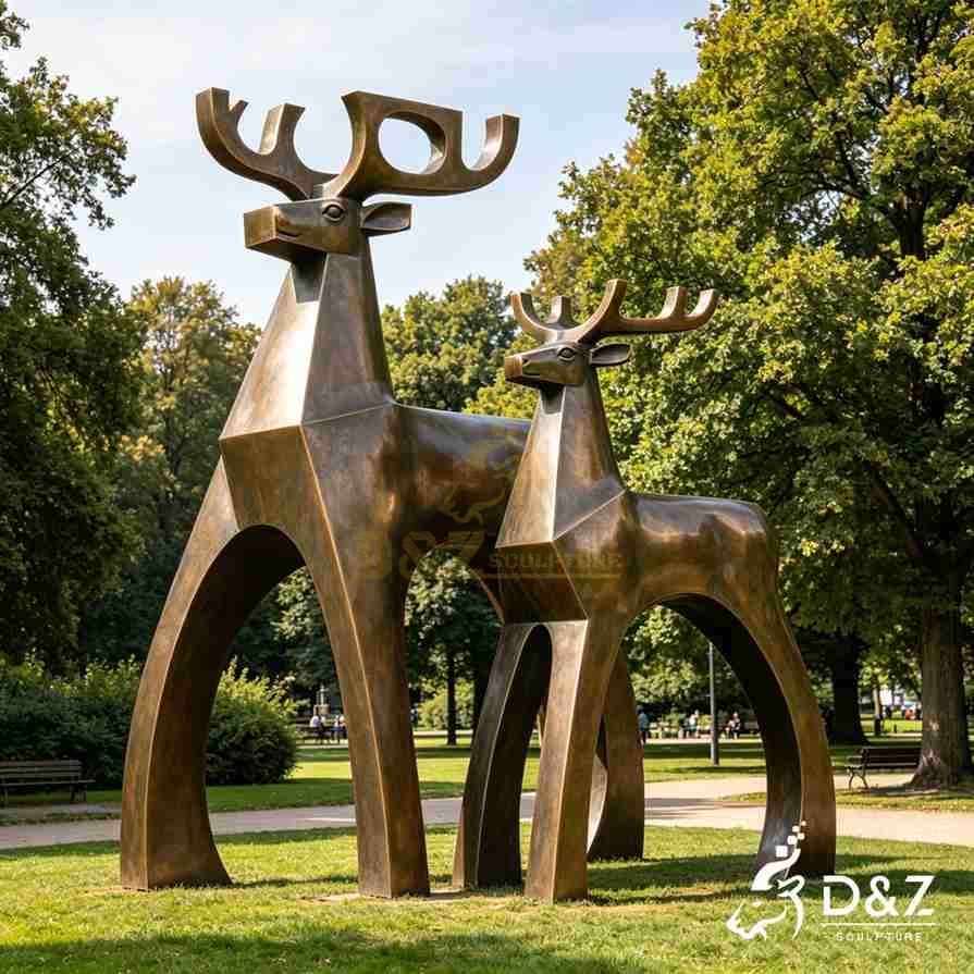 15-8 Large Bronze Abstract Statues for Modern Outdoor Art