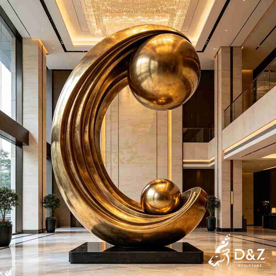 Gold Curved Sculpture 4 Gold Curved Sculpture 4
