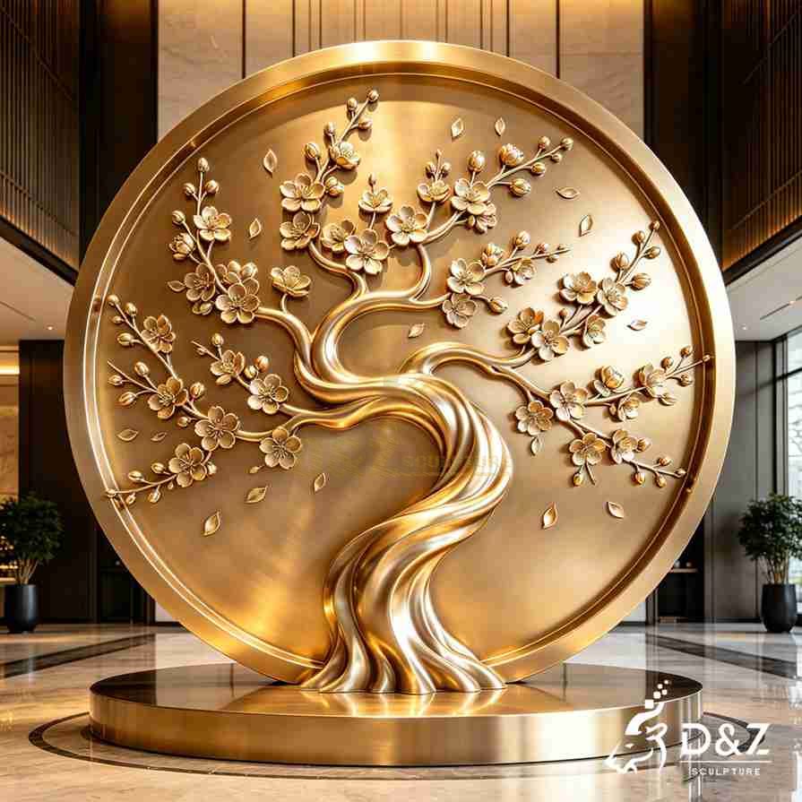 Metal Round Relief Sculpture1