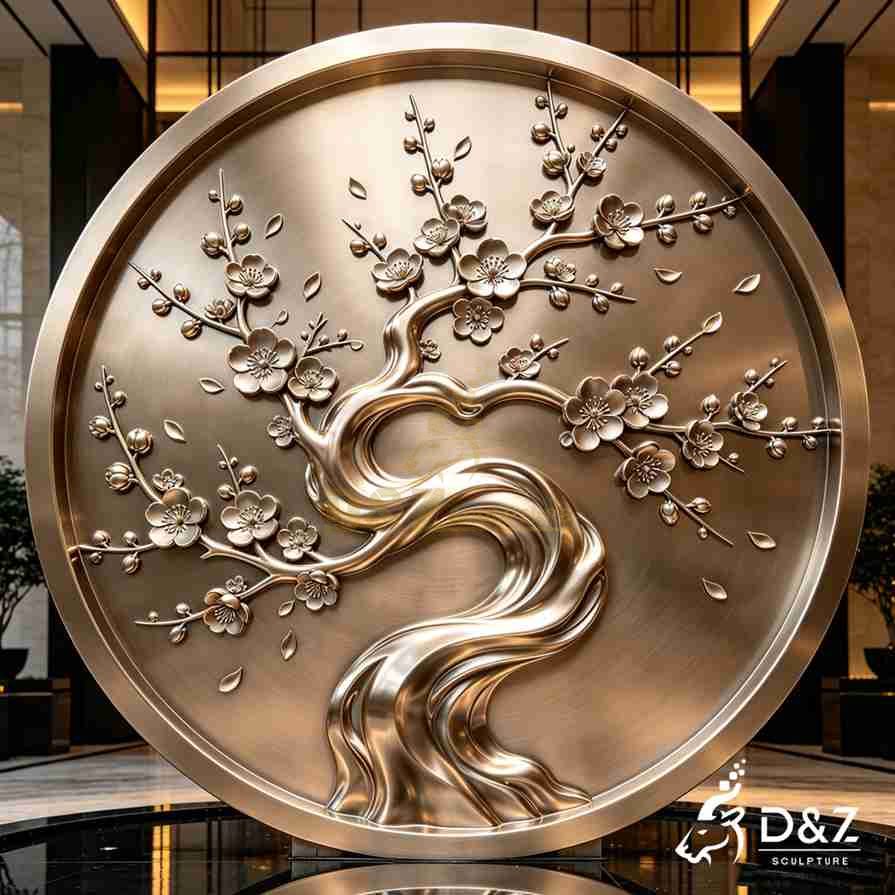 Metal Round Relief Sculpture5