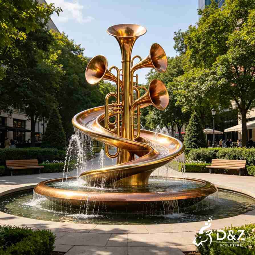 Tuba Water Fountain 5