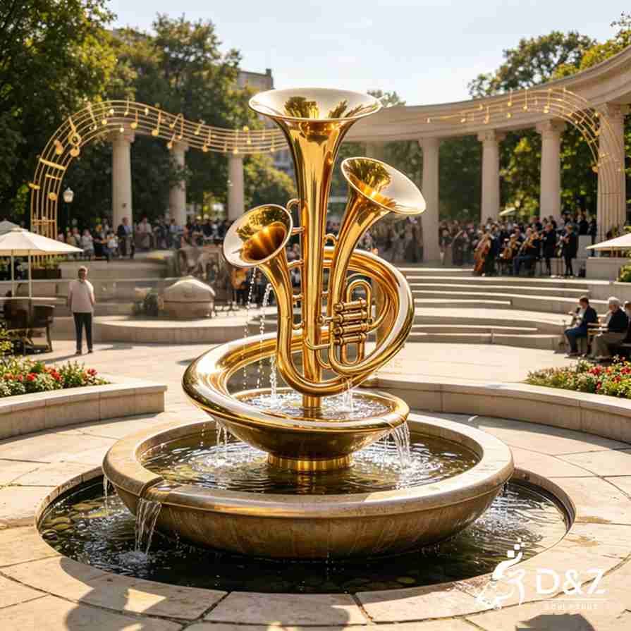 Tuba Water Fountain 6