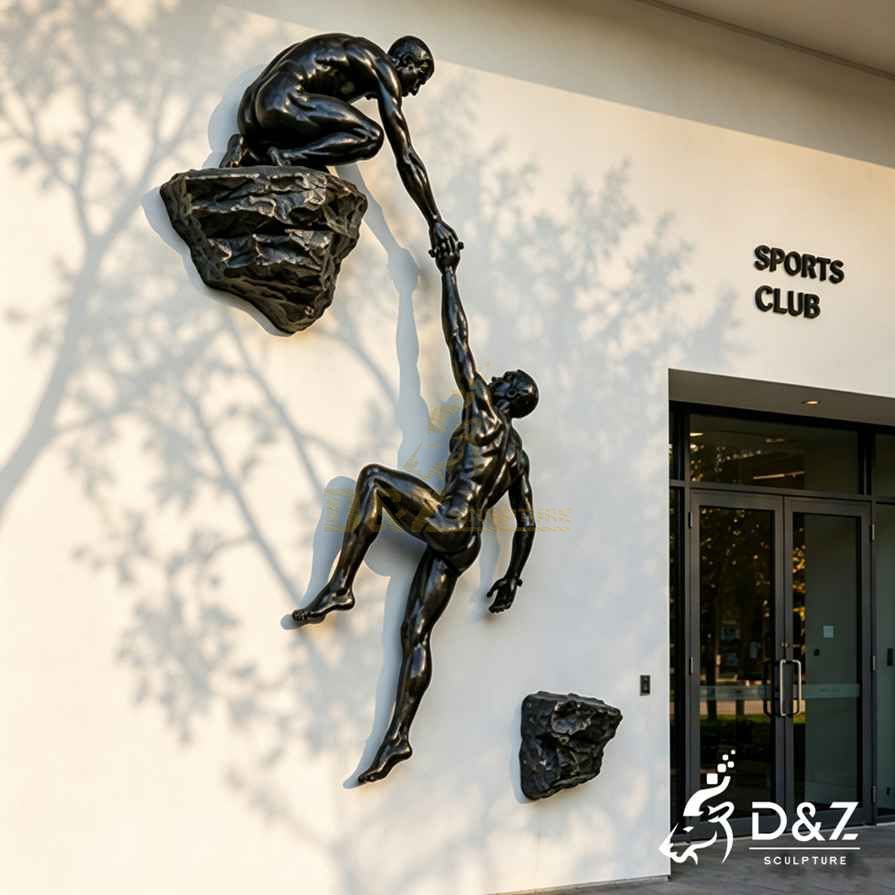 Rock Climber Wall Sculpture 1