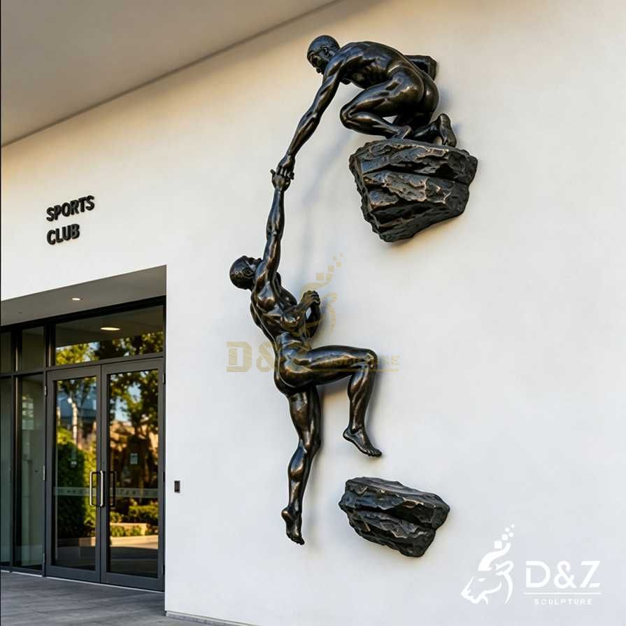 Rock Climber Wall Sculpture 2
