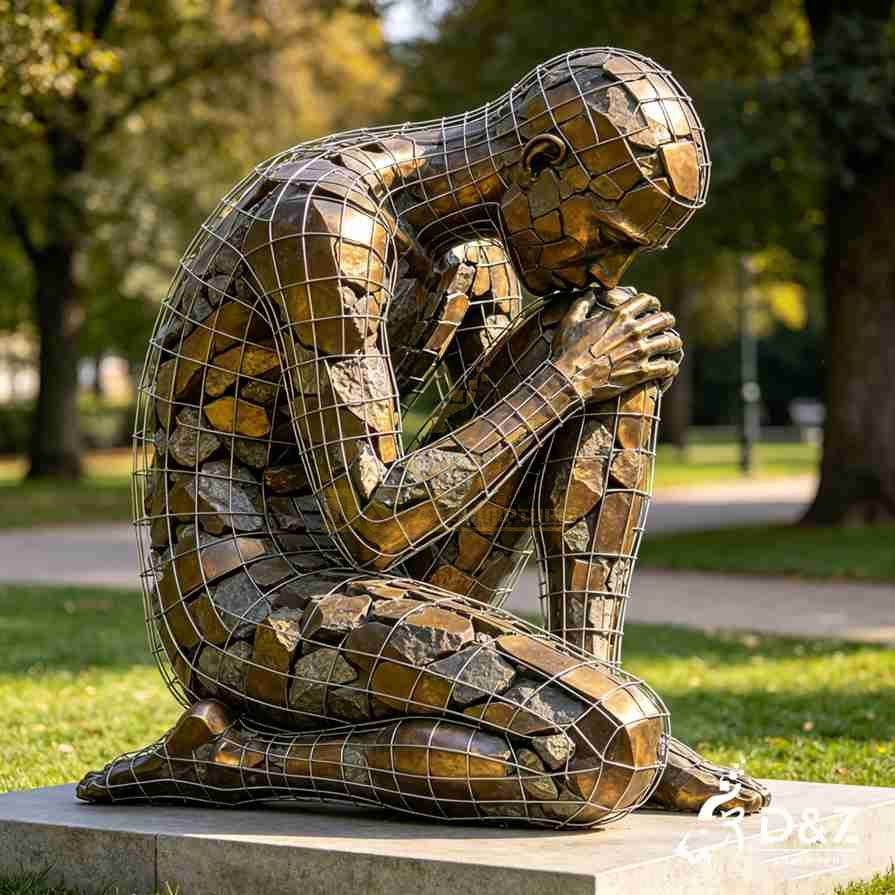 20-8 Large Bronze Rock Sculptures