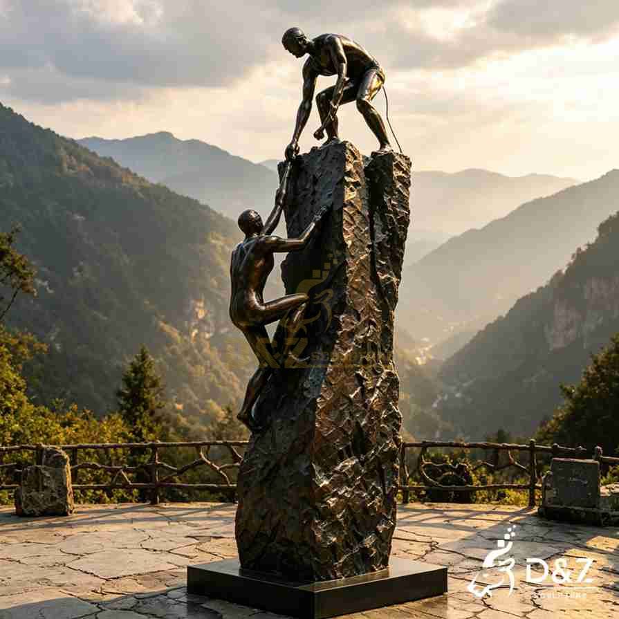 Rock Climbing Man Sculpture 4