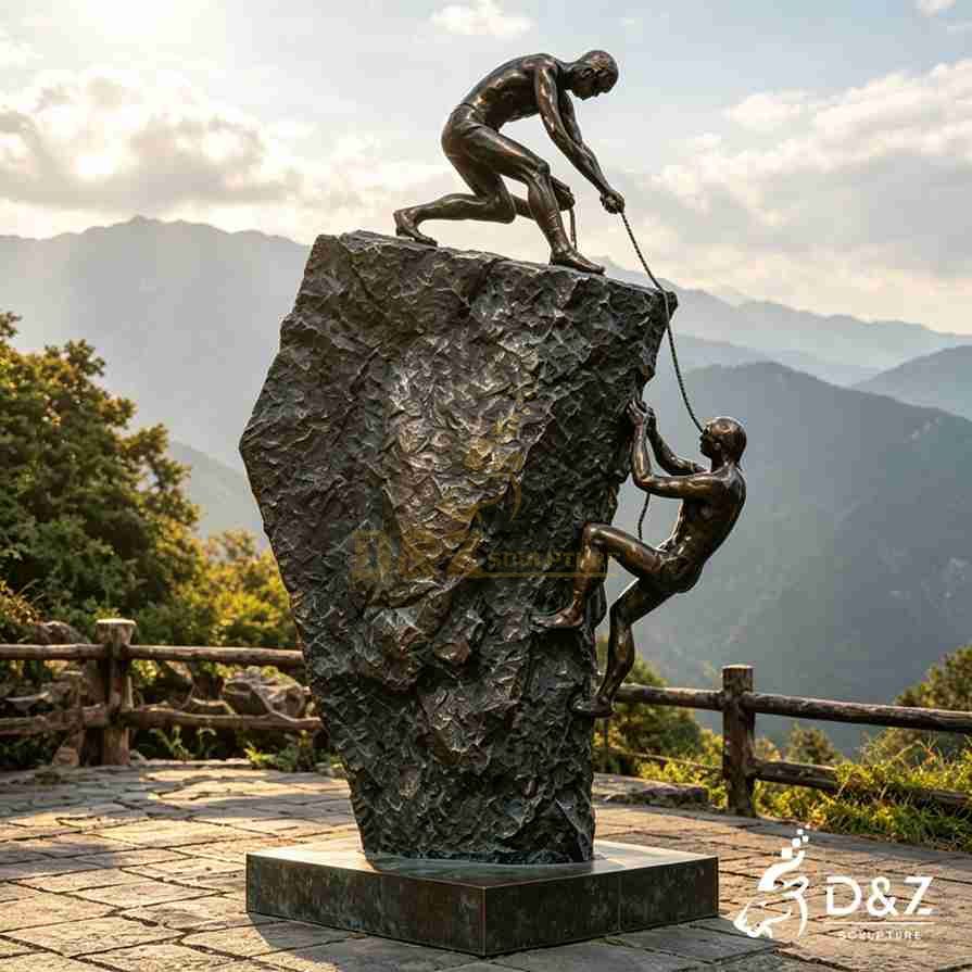 Rock Climbing Man Sculpture 6