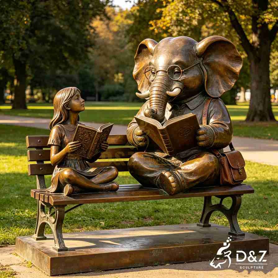 Bronze Reading Girl Statue 3 Bronze Reading Girl Statue 3