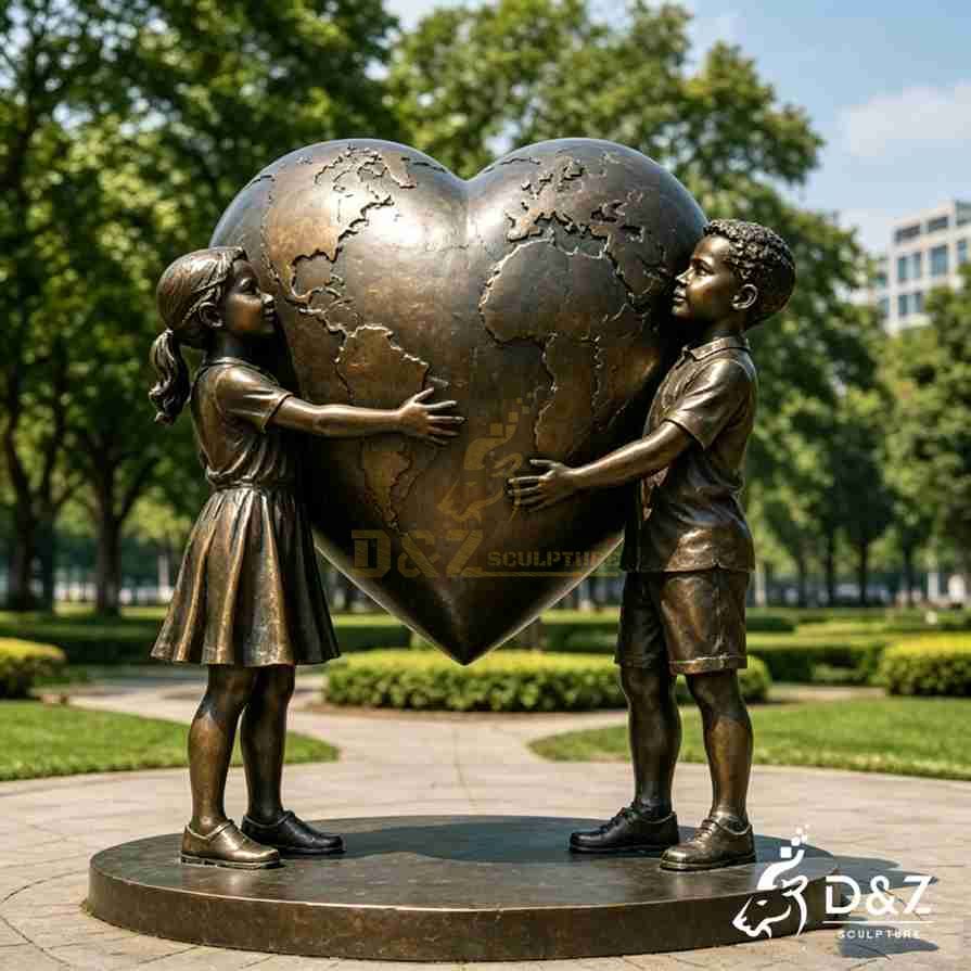 Bronze Children's Peace Statue 3 Bronze Children's Peace Statue 3