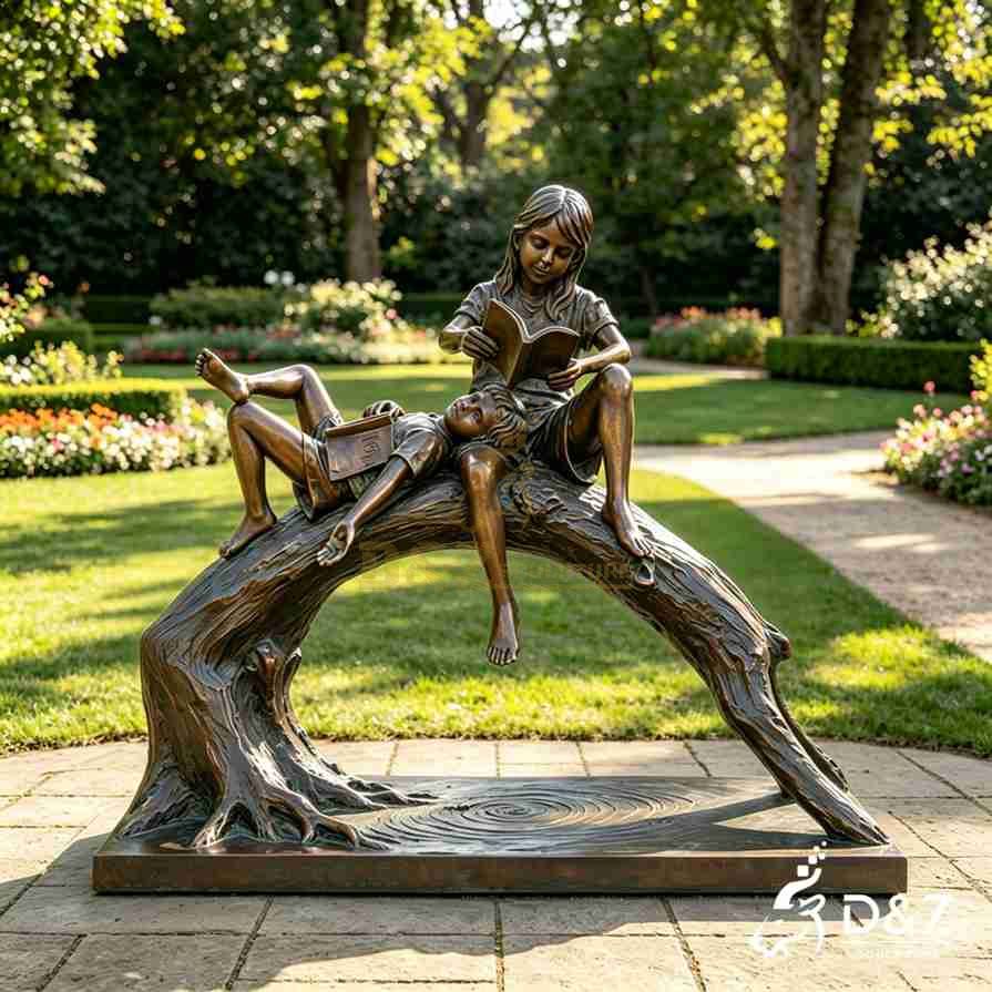Boy and Girl Reading Statue 6 Boy and Girl Reading Statue 6