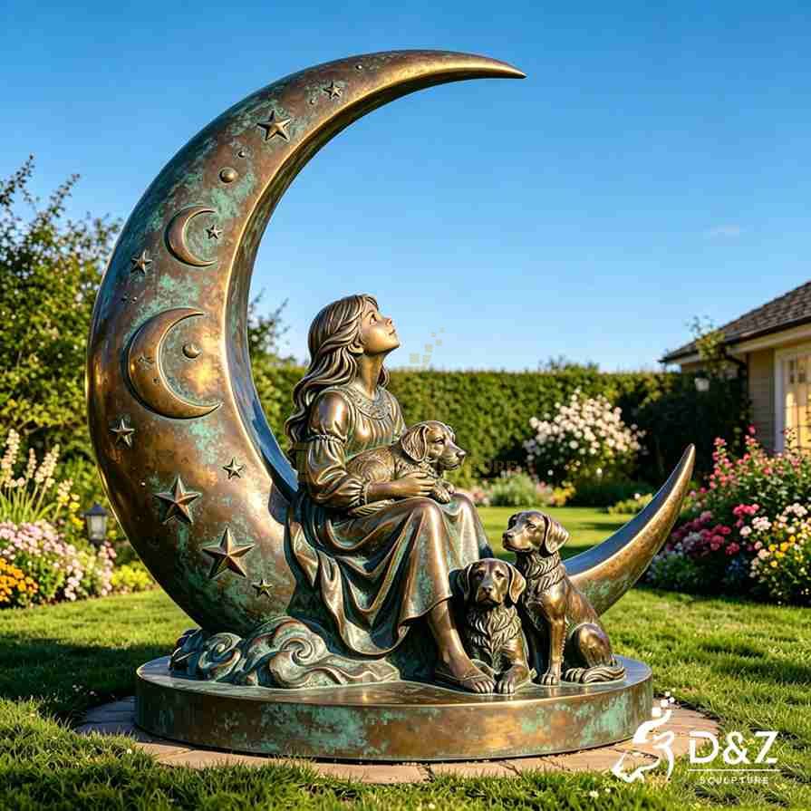 Girl and Dog Statue 4 Girl and Dog Statue 4