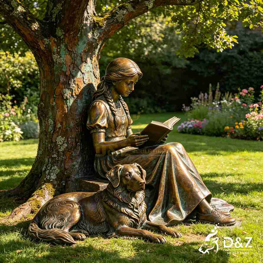Girl and Dog Statue 5 Girl and Dog Statue 5