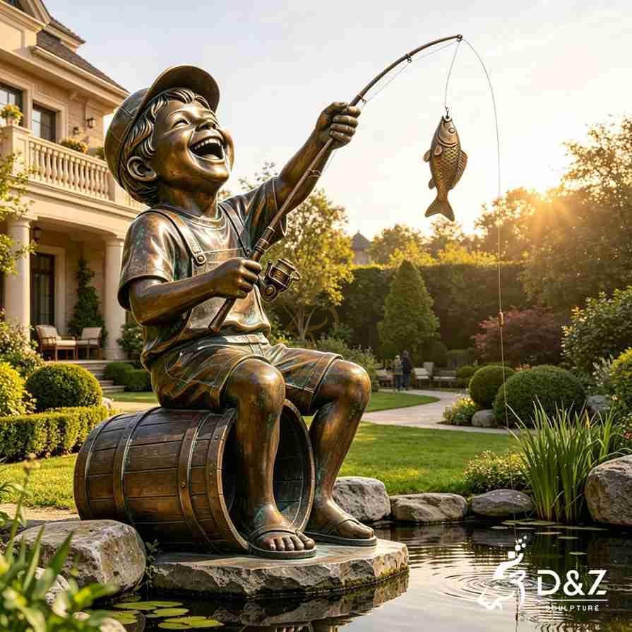 Boy Fishing Statue 1 Boy Fishing Statue 1