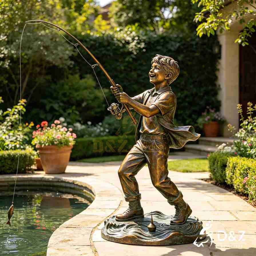Boy Fishing Statue 6 Boy Fishing Statue 6