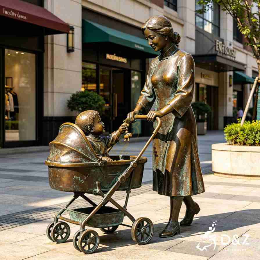 20-11 Large Bronze Children Statues | Custom Landscape Art Installation