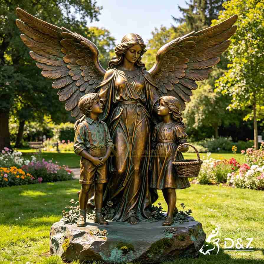 20-20 Large Bronze Children Statues | Custom Landscape Art Installation