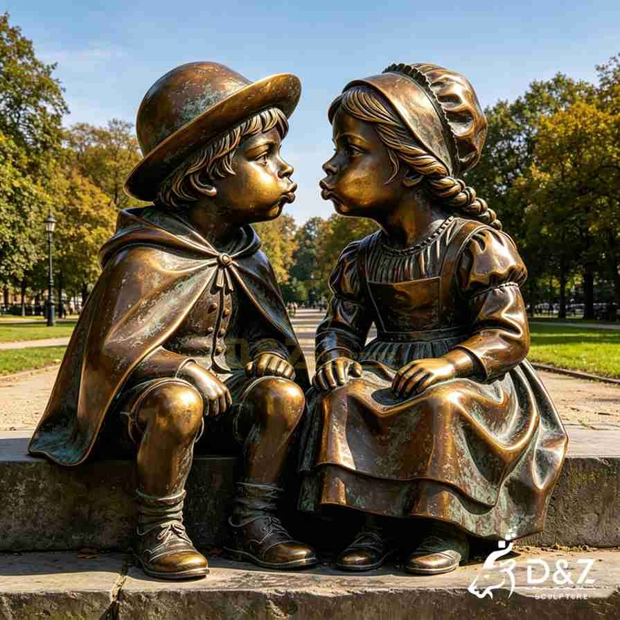 Dutch Boy and Girl Kissing Statue 2 Dutch Boy and Girl Kissing Statue 2