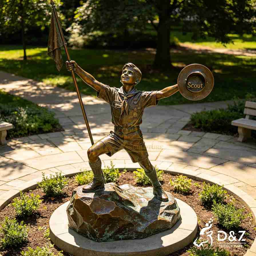 Bronze Boy Scout Statue 1 Bronze Boy Scout Statue 1