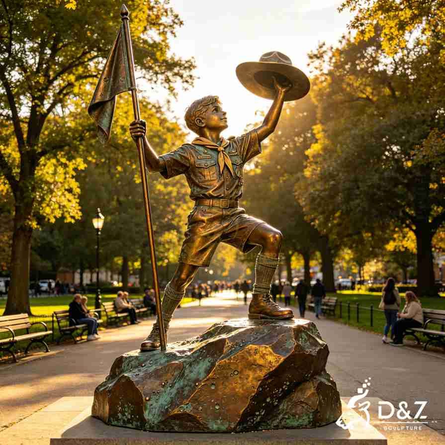 Bronze Boy Scout Statue 2 Bronze Boy Scout Statue 2