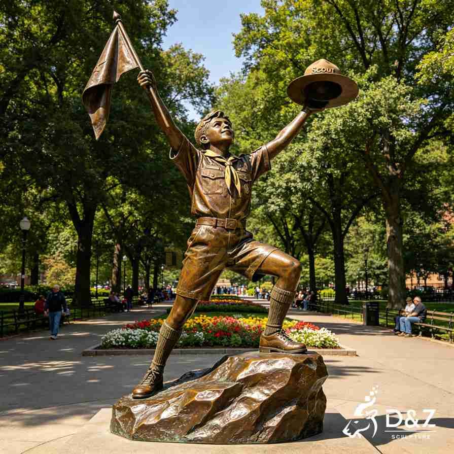 Bronze Boy Scout Statue 4 Bronze Boy Scout Statue 4