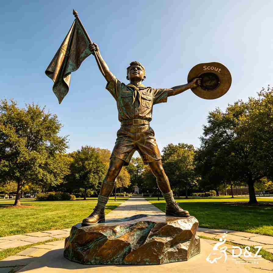 Bronze Boy Scout Statue 5 Bronze Boy Scout Statue 5
