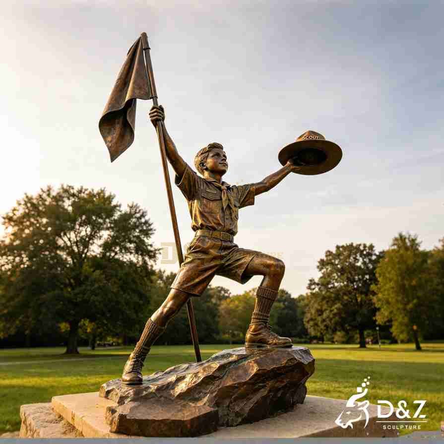 Bronze Boy Scout Statue 6 Bronze Boy Scout Statue 6