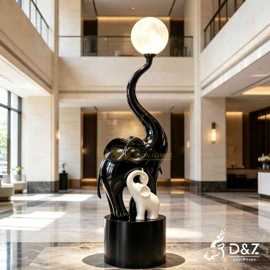 Elephant Sculpture Floor Lamp 1 Elephant Sculpture Floor Lamp 1
