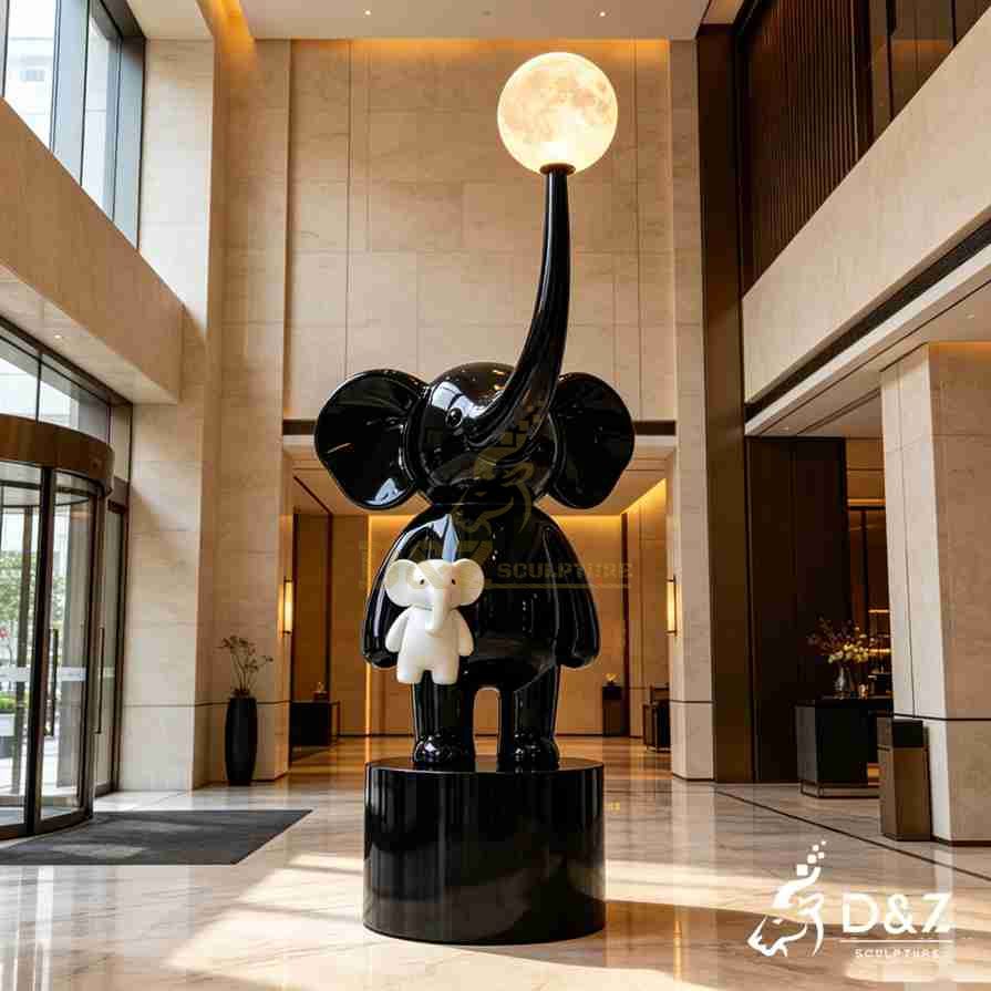 Elephant Sculpture Floor Lamp 3 Elephant Sculpture Floor Lamp 3