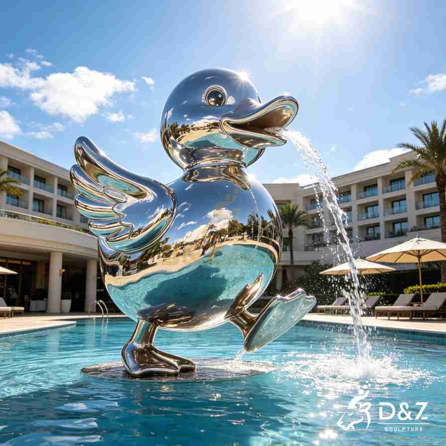 Large Metal Duck Fountain 6