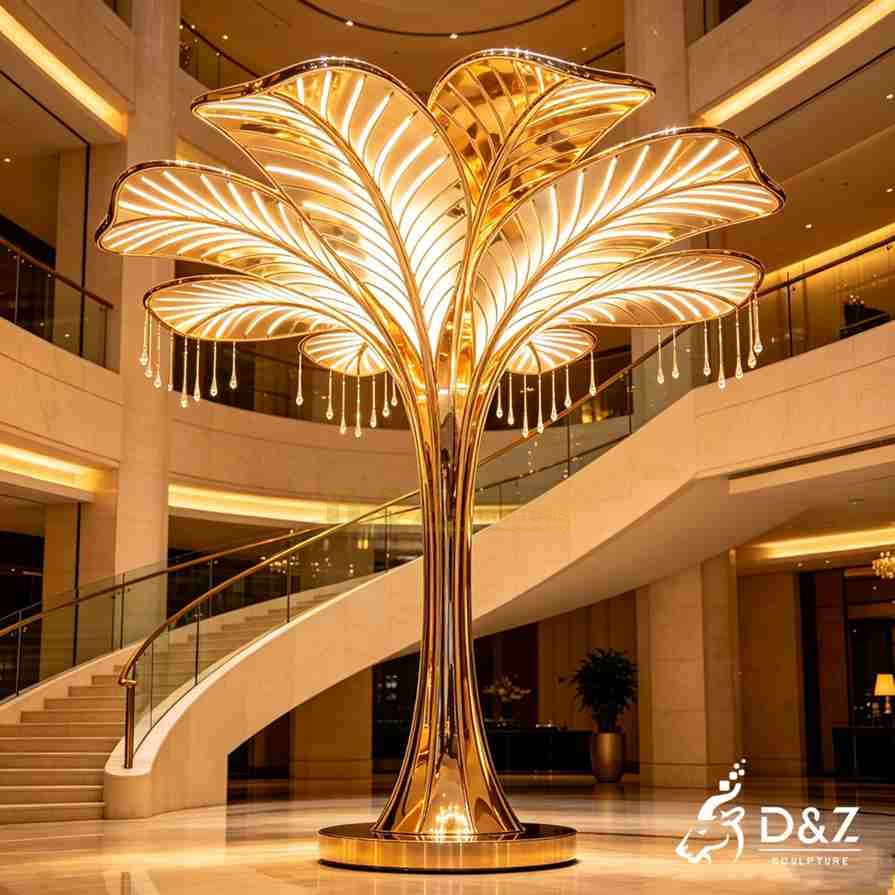 Metal Leaf Floor Lamp 1