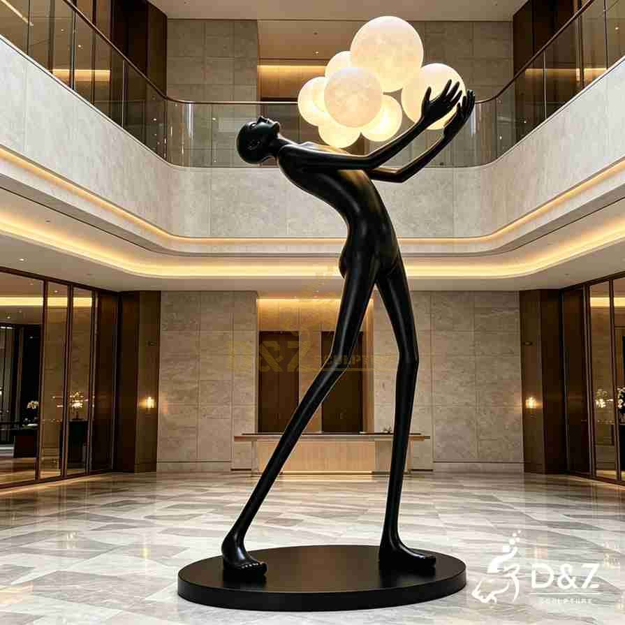 20-15 Large Modern Bronze & Metal Floor Lamps