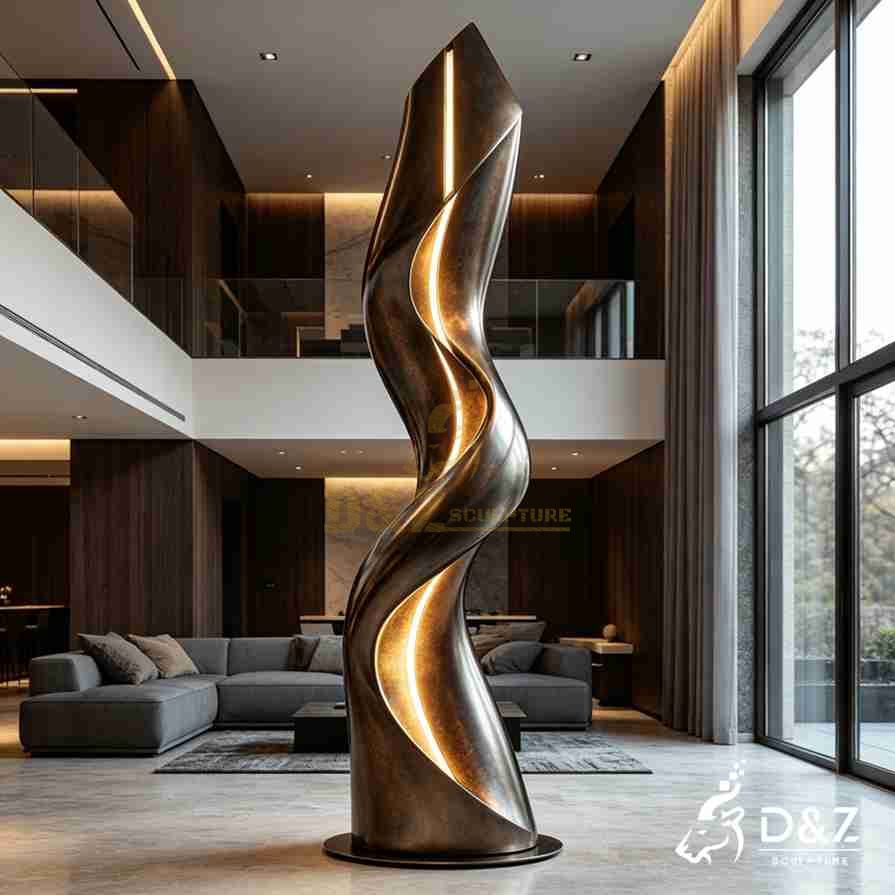 20-17 Large Modern Bronze & Metal Floor Lamps