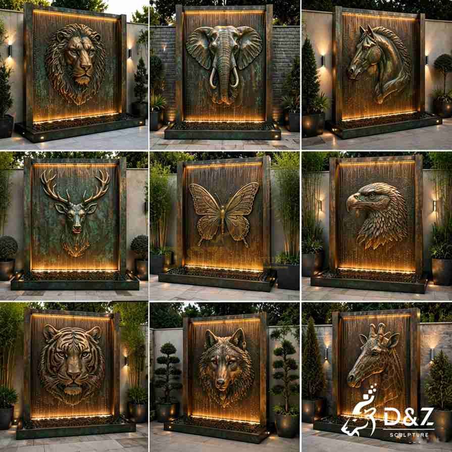 Bronze Horse Head Wall Fountain for Outdoor DZJ-742 Bronze Horse Head Wall Fountain for Outdoor DZJ-742