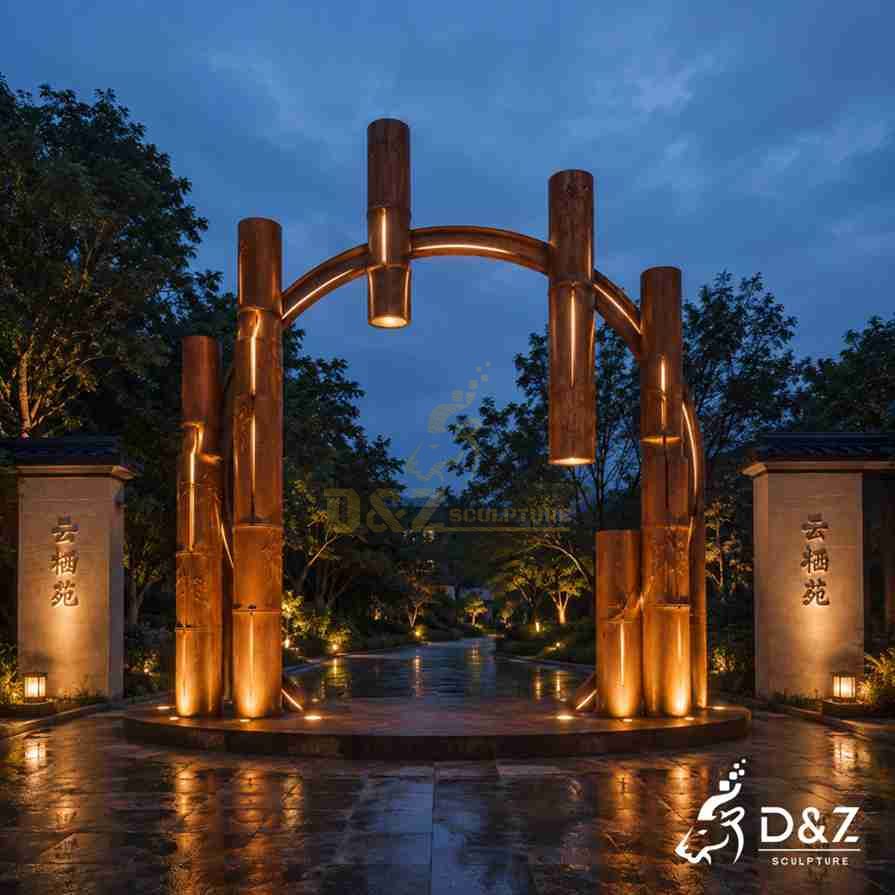 15-12 Large Modern Bronze & Metal Floor Lamps
