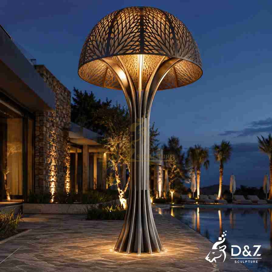 15-13 Large Modern Bronze & Metal Floor Lamps