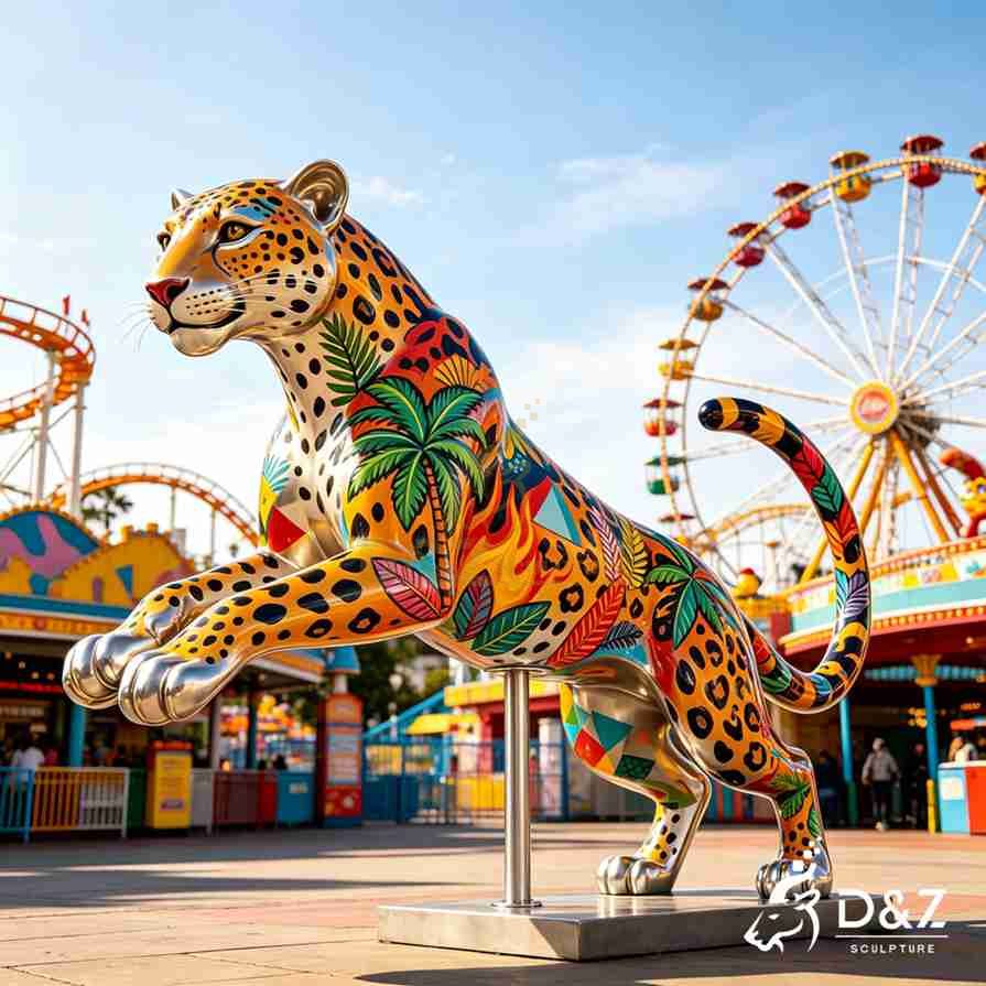 Glam Leopard Sculpture 1