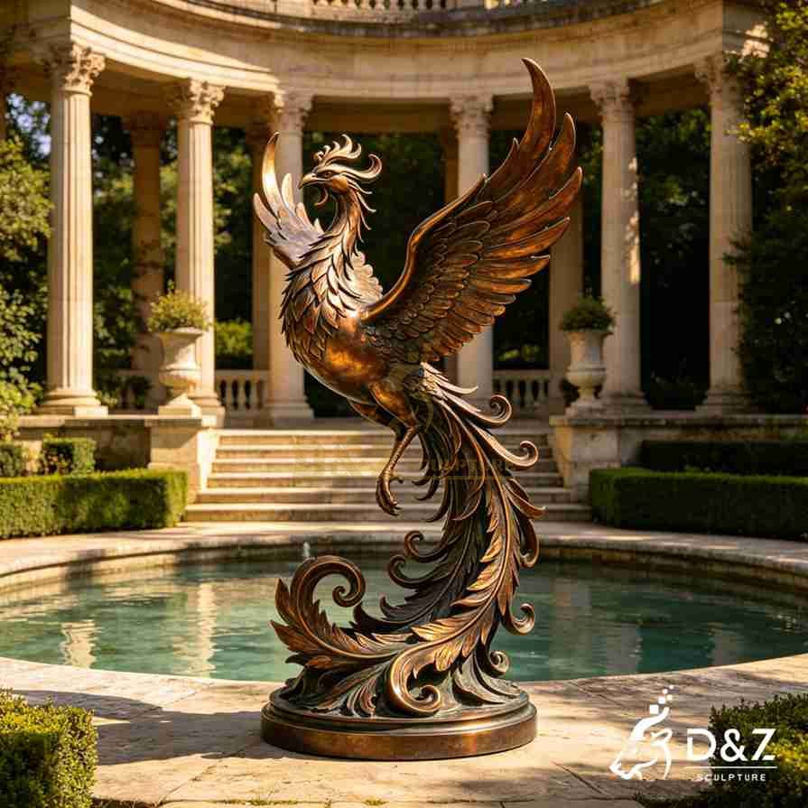 Bronze Phoenix Statue 2