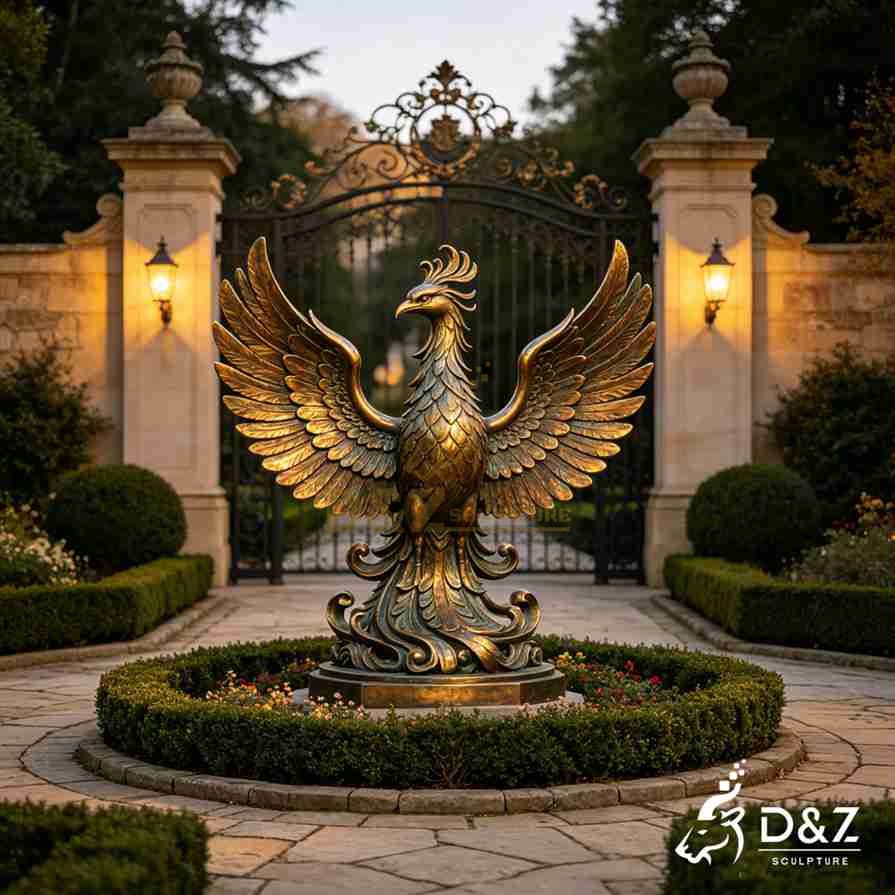 Bronze Phoenix Statue 5