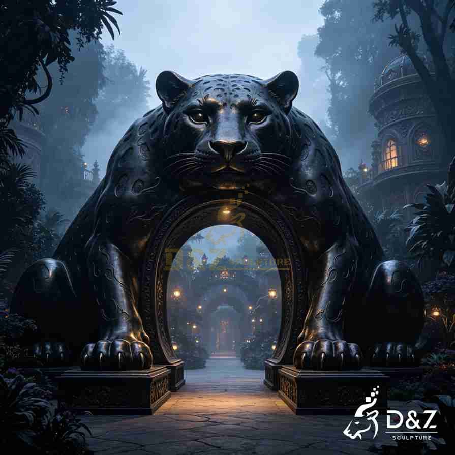 Black Leopard Statue 2