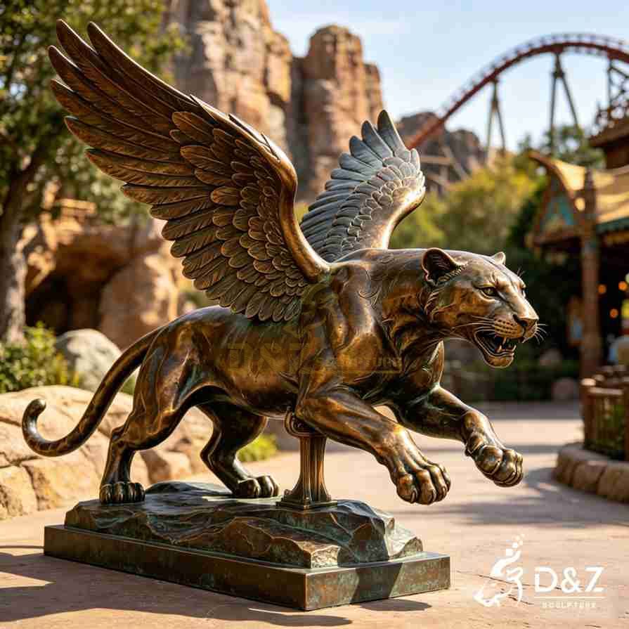 Leopard With Wings Statue 2 Leopard With Wings Statue 2