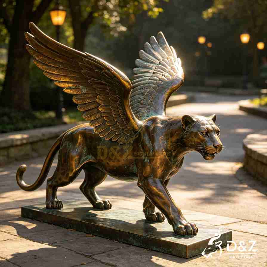 Leopard With Wings Statue 4 Leopard With Wings Statue 4