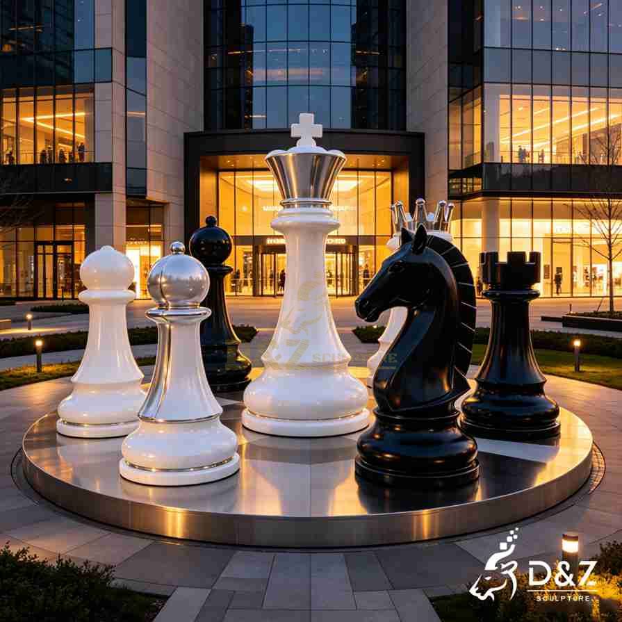 Metal Chess Sculpture 4 Metal Chess Sculpture 4